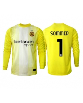Billige Fotballdrakt Inter Milan Yann Sommer #1 Keeper Replika Bortedrakt 2025-26 Langermet Billige Fotballdrakt Inter Milan Yann Sommer #1 Keeper Replika Bortedrakt 2025-26 Langermet